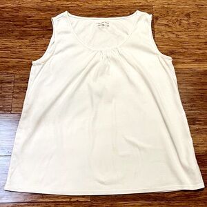 Coldwater Creek Sleeveless Scoop Neck Pleated Tank Top – Size Medium